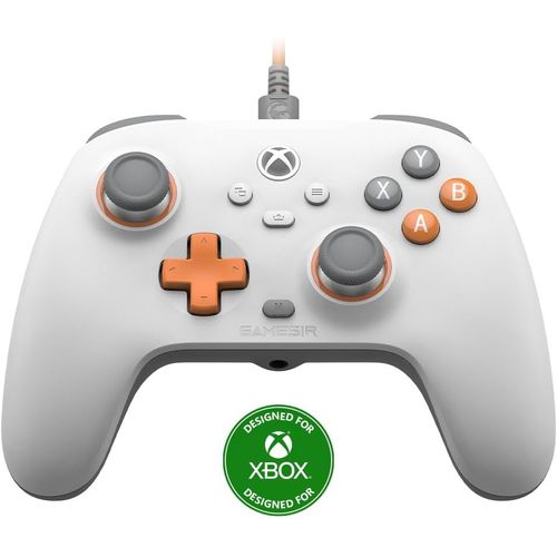 T7 Manette Filaire Pour Xbox Series X|S, Xbox One & Windows 10/11, Manette De Jeu Plug And Play Avec Joysticks À Effet Hall/Triggers À Effet Hall, Prise Audio 3,5 Mm - Blanc