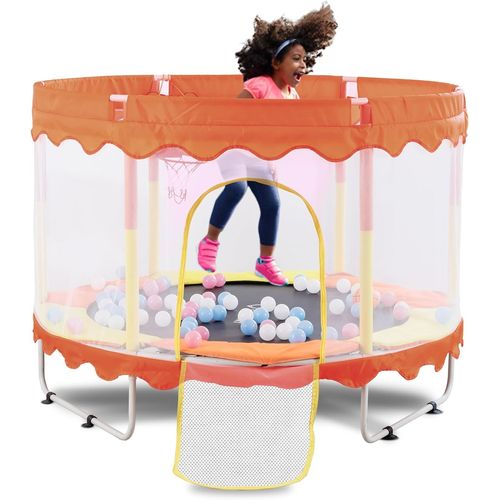 Trampoline D'intérieur Avec Filet, Coussin Rebondissant, Protection Des Bords, Pour Enfants À Partir De 2 Ans ¿ Trampoline De Jardin Pour Enfants ¿ Mini Trampoline Pour Enfants