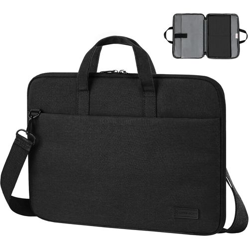 Pochette Ordinateur 15.6 Pouces, Sacoche Ordinateur Étanche Multifonctionnelle Avec Bandoulière Réglable, Très Mince Sac Bandoulière Compatible Avec Acer, Macbook,Asus, Dell, Lenovo, Hp