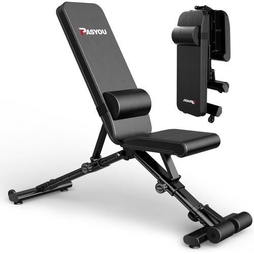 Banc De Musculation Multifonction Réglable Avec 90 Degrés Banc Musculation Complet Pliable Inclinable Declinable Peut Être Plié Rapidement 400kg Capacité De Poids