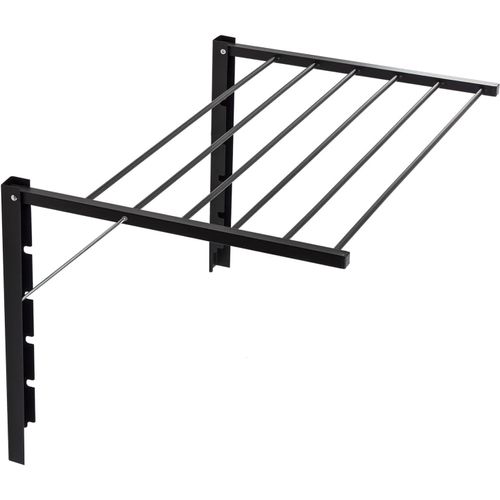 Majka Séchoir À Linge Mural Noir (60 Cm)