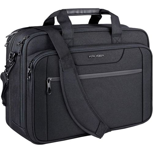 Sac À Main Sacoche Pour Ordinateur Portable 18" Porte-Documents Pour Ordinateur Portable 17.3" Capacité Extensible Sacoche Pour Ordinateur Imperméable Pour Hommes/Femmes Laptop Bag