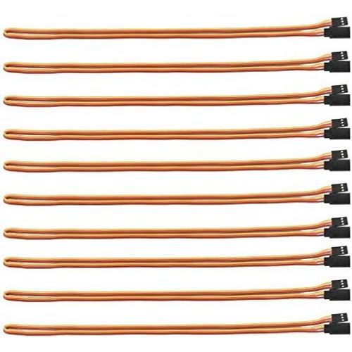 10 Pcs 100 Cm Jr Style Servo Extension Câbles, 3pin Extension Câble 22awg 60 Noyaux Fil Mâle À Femelle Futaba Jr Pour Télécommande Avions