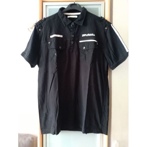 Polo Chemisette Neuve Taille L Noir Gémo