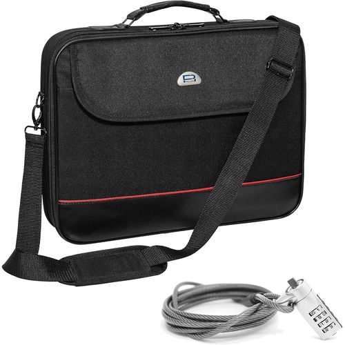 Housse Pour Ordinateur Portable ""Trendline"" Étui Pour Ordinateur Portable Jusqu¿À 18,4 Pouces (46,7 Cm) Sacoche À Bandoulière, Avec Cadenas Inclus, Noir