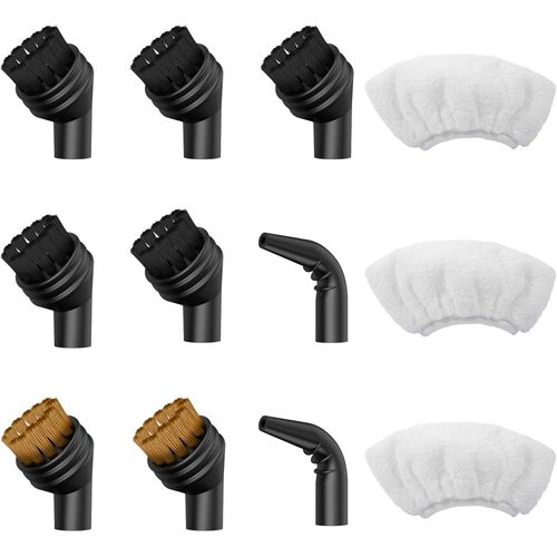 Buse Incurvée Pour Nettoyeur Vapeur - Brosse En Nylon Pour Nettoyeur Vapeur - Brosse Ronde Pour Nettoyeur Vapeur - Compatible Avec Tous Les Nettoyeurs Vapeur