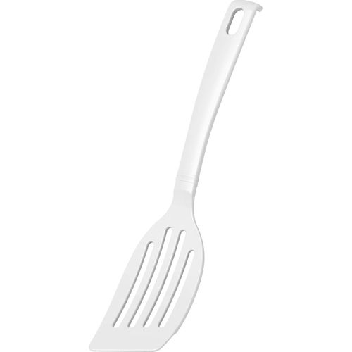24284 Spatule À Fente Blanc En Plastique Spatule Pour Casseroles Et Poêles Revêtues (Couleur Blanc) Quantité : 1 Pièce