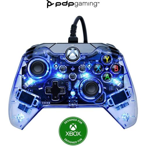 Manette De Jeu Filaire Led Afterglow - Lumières Colorées Rgb Hue - Connecteur Usb - Commandes Audio - Manette De Jeu À Double Vibration - Xbox Series X|S, Xbox One, Pc