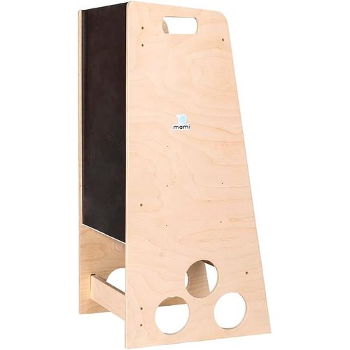 Learning Tower - Tour Montessorienne En Bois Naturel Avec Tableau Noir Pour Enfants 2-6 Ans, Tour Montessorienne D'apprentissage, Transformable En Échelle, Table, Tabouret Enfant, Fabriqué En