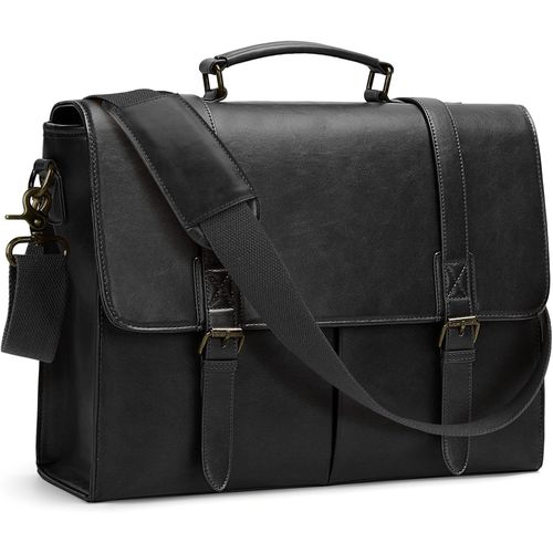 Sacoche Ordinateur Homme Sac Pour Ordinateur Partable 15.6 Pouces Mallette Pc Tablette Cartable Imperméable Pour Travail Affaires Collège