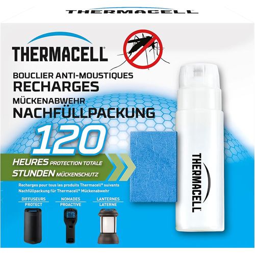 Recharge Anti-Moustiques Et Moustiques Tigres - Protection Efficace 20M²- Compatible Avec Diffuseurs, Nomades Et Lanternes - Durée 120H, 10 Cartouches Gaz + 30 Plaquettes