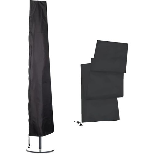 Housse De Protection Pour Parasol, Grande Outdoor Couverture Pour Parasol Déporté, Imperméable, Coupe-Vent, Anti-Uv Housse De Protection Pour Parasol Avec Fermeture Éclair, 190x30/50cm