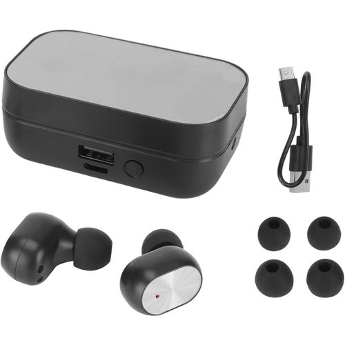 Cyrank Écouteurs De Traducteur De Langue, 144 Langues, Dispositif De Traduction Stéréo Hifi, Écouteurs De Traduction Bluetooth Avec Lampe De Poche À Affichage Numérique(Noir)
