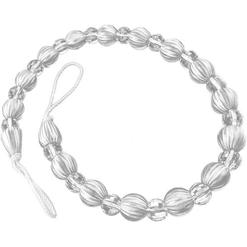 Be In Your Mind Embrasse Moderne De 75 Cm Avec Perles En Cristal Et Corde Argentée