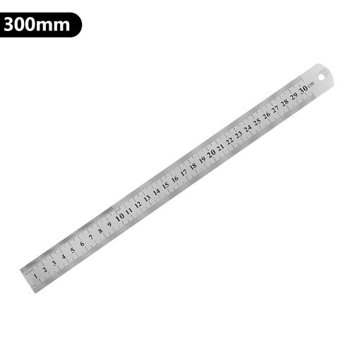 Règle droite en métal en acier inoxydable,outil de mesure de précision double face,échelle MeaccelerRuler,accessoires 15-40cm - Type 300mm