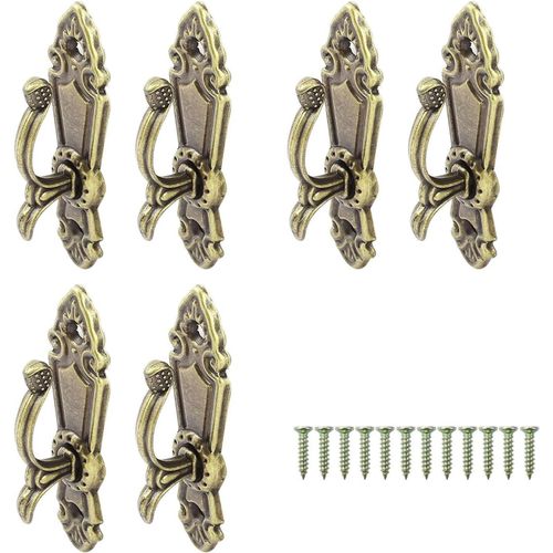 6 Pièces Crochet De Lanière De Rideau Rétro Crochet Attache Rideau Bronze Vintage Crochet Rideau Bronze Vintage Pour Pinces À Rideaux Décoration De Bureau À Domicile (Bronze)