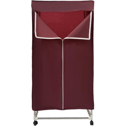 Sèche Linge Electrique Portable,1500W Pliable Séchoir Électrique Penderie Chauffante <45Db Charge 30Kg 60-70¿ Protection Température Chronomètres 70X50X150Cm(Rouge Vin)