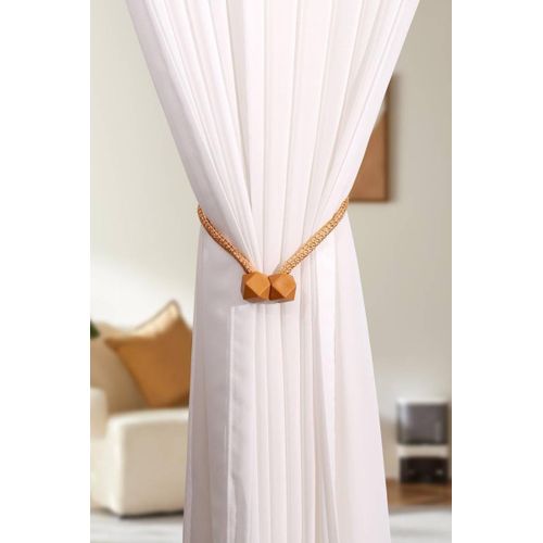 Embrasses De Rideau Aimant Puissant 2 Pièces Accessoires Rideaux Et Rideaux Décorations Fenêtres Embrasses Pour Chambre À Coucher Bureau Hôtel - Aimants Beige Marron Gris Rouge Blanc