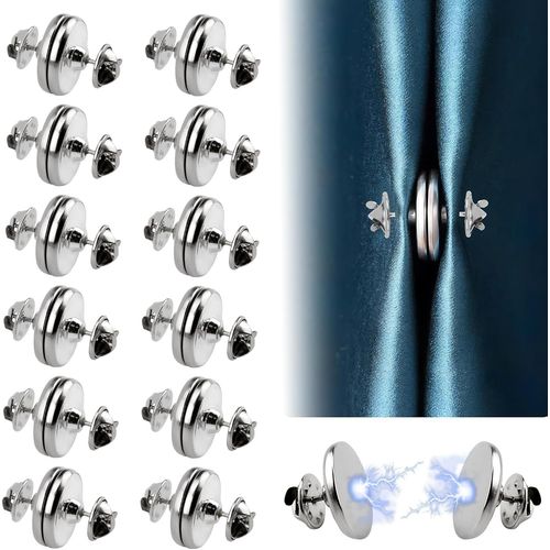 12pcs Aimant Pour Rideaux, Aimants Bouton De Rideau, Aimants Rideaux, Porte-Rideaux Magnétique, Aimants Rideaux, Porte-Rideaux Magnétique Pour Rideaux,Chambre,Cuisine,Bureau