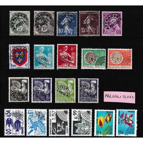 Timbres France "Préoblitérés"