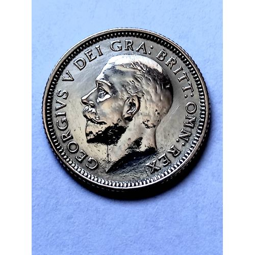 6 Pence 1927. 500% Argent. George V. Frappe Médaille 1er Type Be 0,8%. Gra: Britt:
