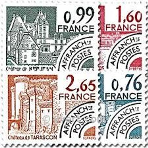 Monuments Historiques (2) Série Complète Année 19ibres Préoblitérés N° 166 167 168 169 Yvert Et Tellier Luxe
