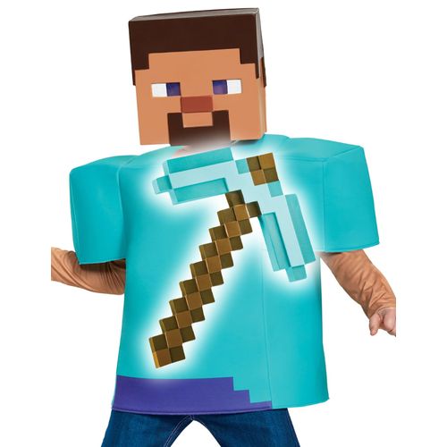 Kit Déguisement Steve Et Pioche Minecraft Enfant