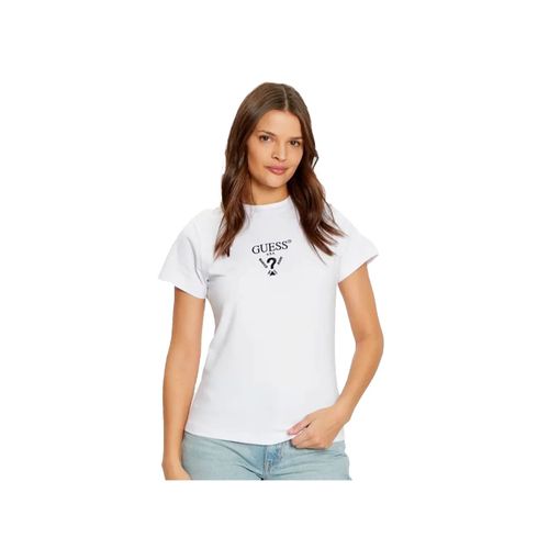T Shirt Guess Collette Femme Blanc