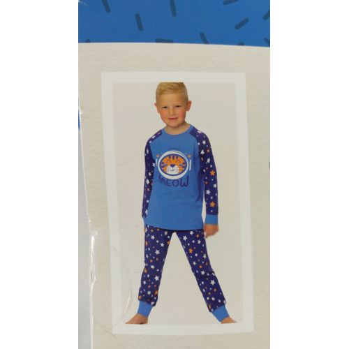 Pyjama 2 Piéces 100 % Coton Garçon 110/116 Cm Bleu Neuf