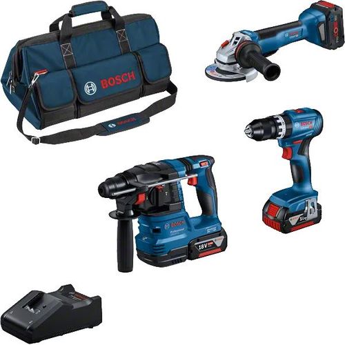 Akku-combo Kit Gsb 18v-45 Gws 18v-10 Gbh 18v-22 (blau, 2x Li-ionen Ak