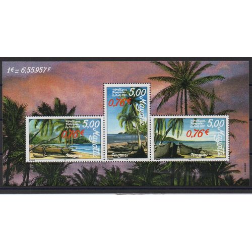 Mayotte Timbre La Palmeraie 1999