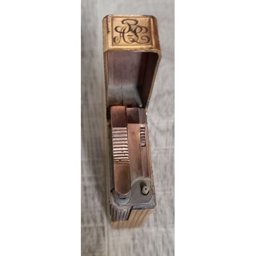 Briquet Dupont Or Gravé Abl N° Cf2521