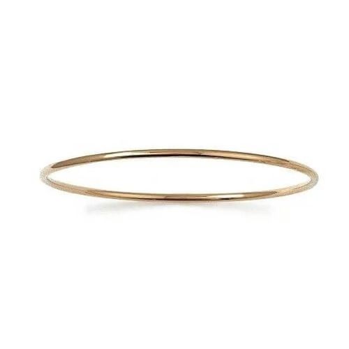 Bracelet Jonc Rigide Plaqué Or 18 Carats Diamètre 6,6 Cm X 2mm