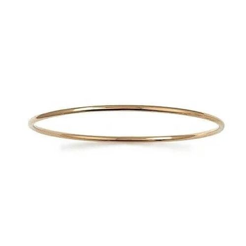 Bracelet Jonc Rigide Plaqué Or 18 Carats Diamètre 6,2cm X 2mm