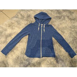 Gilet À Capuche Bleu Chiné S