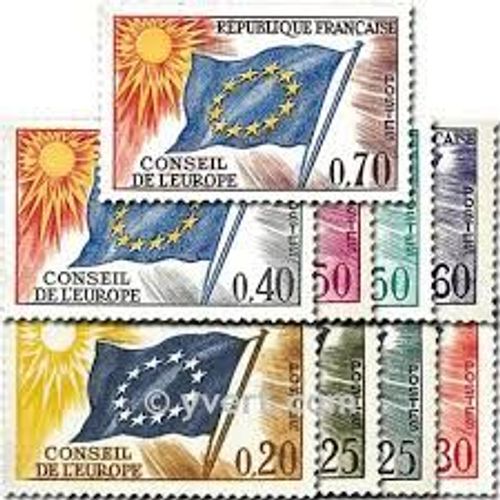 Conseil De L'europe Série Complète Année 1963 Timbres De Service N° 27 28 29 30 31 32 33 34 35 Yvert Et Tellier Luxe