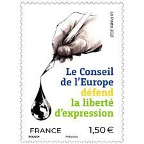 Conseil De L'europe : Liberté D'expression Année 2021 Timbre De Service N° 181 Yvert Et Tellier Luxe