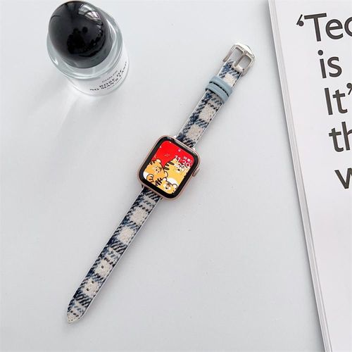 Applicable Au Bracelet De Montre Apple Apple Watch 8 Ultra Bracelet De Montre Iwatch 7 Cuir Véritable Se Automne Et Hiver Peluche Femme-Couleur N° 9-44 Mm (Iwatch456se)