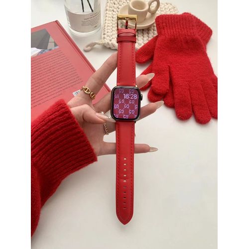 Bracelet Rouge Pour Apple Watch S9, Compatible Avec Apple Watch 87654-Classique-38 Mm/40 Mm/41 Mm