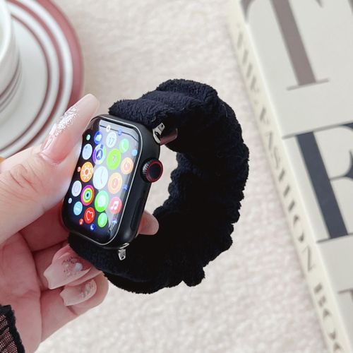 Bandeau Pour Cheveux Automne Et Hiver Adapté Au Bracelet De Montre Iwatch Apple S8 Original S9 Apple Watch76543 Génération Se-Noir - 38 Mm/40 Mm/41 Mm