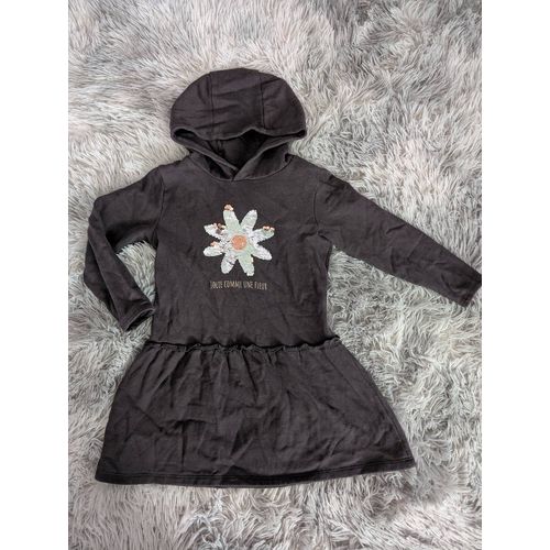 Robe Sweat À Capuche Séquins Réversibles 6 Ans