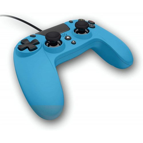 Gioteck Vx4 - Manette Compacte Pour Ps4 Avec Prise Jack 3,5 Mm - Usb Manette Filaire Pour Playstation4/Pro/Slim/Pc - Branchement Casque Gaming - Gamepad - Dual Vibration Shock - Contrôleur Bleu