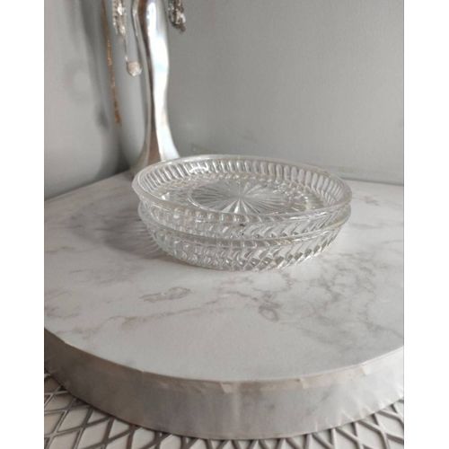 Dessous De Verres Vintage Cristal