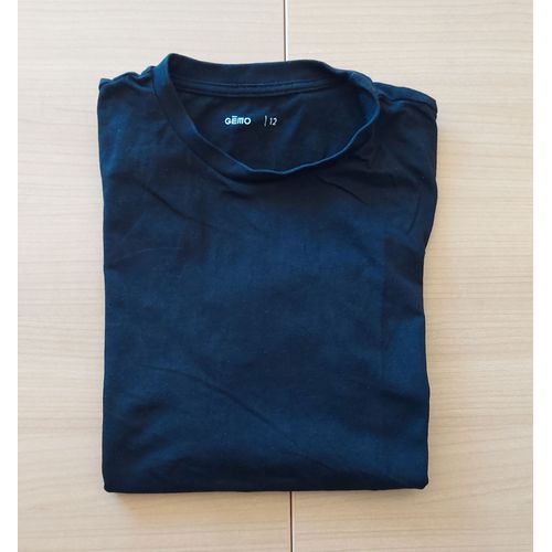 T-Shirt Garçon Taille 12 Ans Marque Gemo Couleur Noir