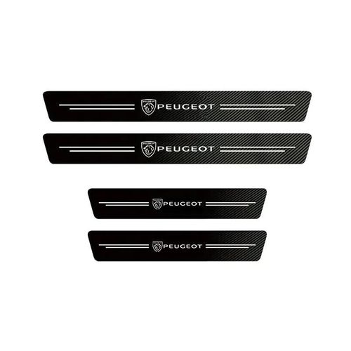 Autocollants De Protection De Pare-Chocs Arrière De Pédale De Seuil De Voiture, 1/4/5 Pièces, Pour Peugeot 206 207 307 407 408 308 607 508 3008 2008, Accessoires De Voiture-4pcs