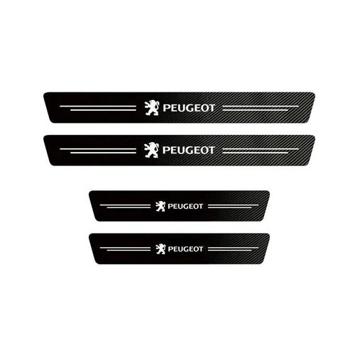 Autocollants De Protection De Pare-Chocs Arrière De Pédale De Seuil De Voiture, 1/4/5 Pièces, Pour Peugeot 206 207 307 407 408 308 607 508 3008 2008, Accessoires De Voiture-4pcs