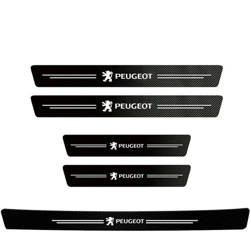 Autocollants De Protection De Pare-Chocs Arrière De Pédale De Seuil De Voiture, 1/4/5 Pièces, Pour Peugeot 206 207 307 407 408 308 607 508 3008 2008, Accessoires De Voiture-5pcs