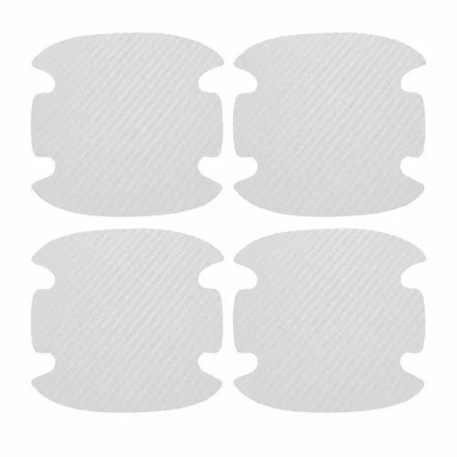 Autocollant De Poignée De Porte De Voiture En Fiber De Carbone, Résistant Aux Rayures, Pour Renault Clio Laguna 2 Megane 2 3 Duster Logan Captu, 4 Pièces-Gris