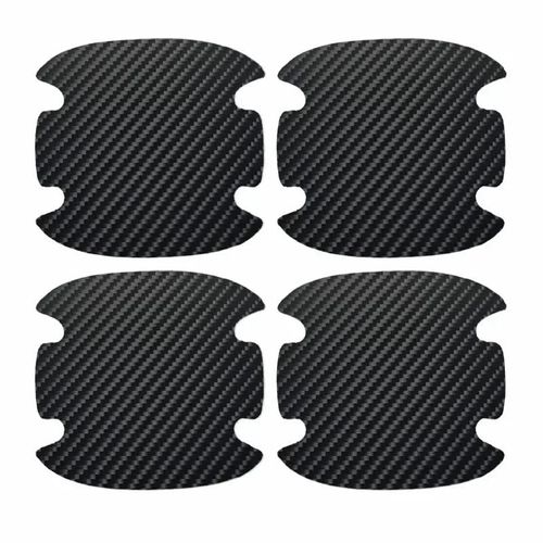 Autocollant De Poignée De Porte De Voiture En Fiber De Carbone, Résistant Aux Rayures, Pour Renault Clio Laguna 2 Megane 2 3 Duster Logan Captu, 4 Pièces-Rouge