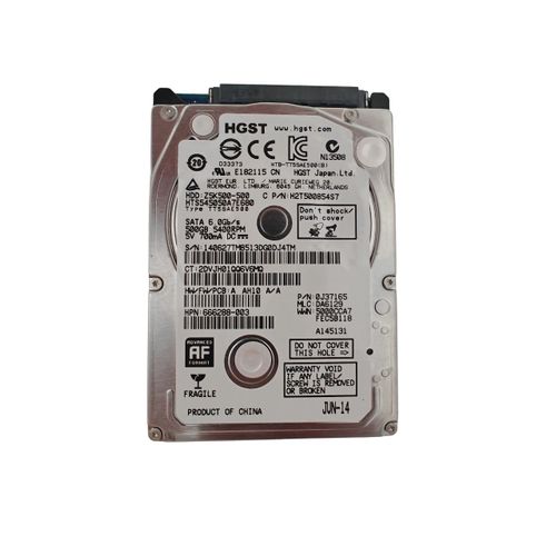 Disque Dur Interne HGST HDD 500 Go 2.5" SATA III Z5K500-500 HTS545050A7E680
